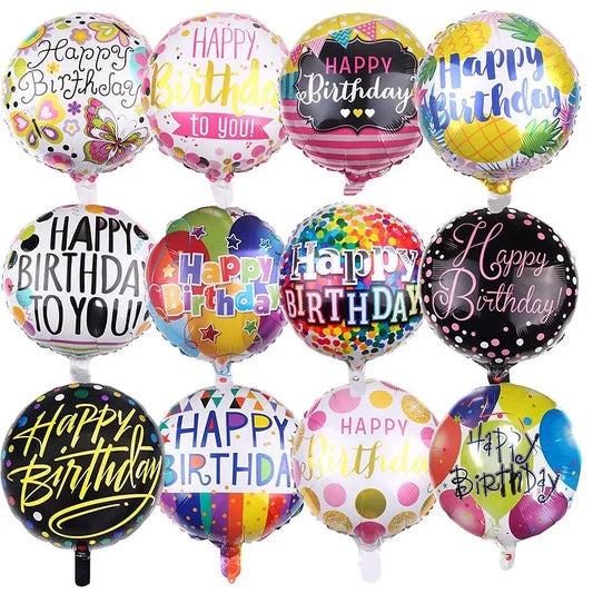 18'' Hapy Birthday Mylar Balloons